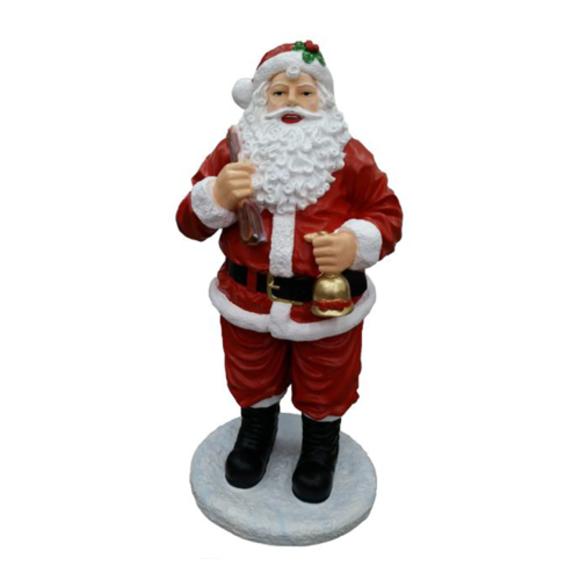 XXL christmas decorative sculpture designed as a standing santa claus with presents 130cm