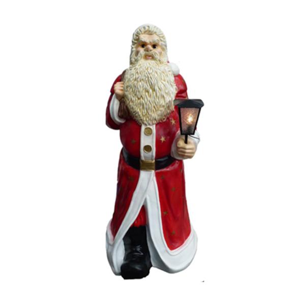 Decorative garden lamp designed as santa claus sculpture 175cm height