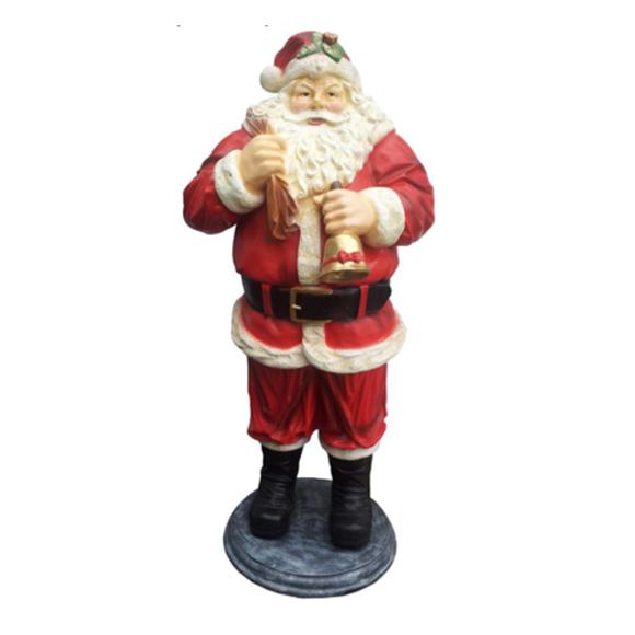 Decorative garden sculpture designed as santa claus figure 185 cm height