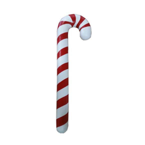 Decorative figure designed as white red colored christmas lollipop 110cm