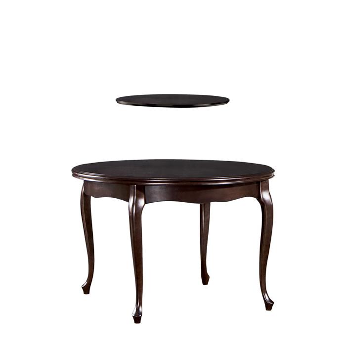 Classic wooden round table italian furniture wersal collection - Model ZB-9 with ZB-rotating shelf