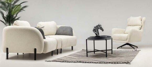 Group fabric sofa two seater sofa armchair upholstered sofa beige couch set