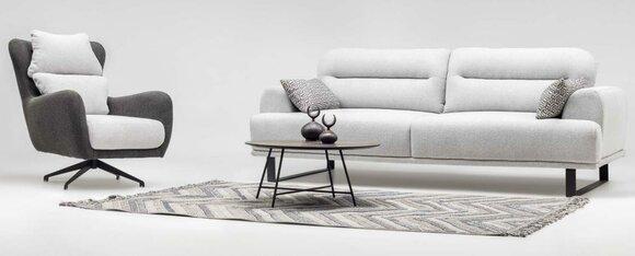 Set fabric sofa two seater sofa armchair Counch upholstered sofa grey