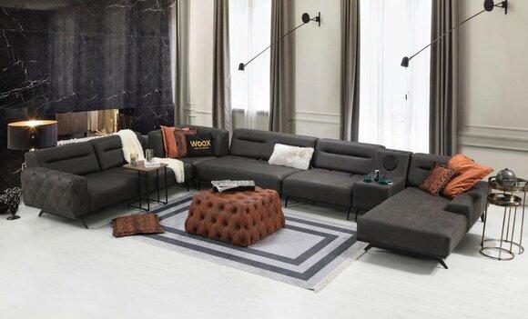 Corner sofa U shape upholstered sofa fabric sofa corner set couch grey sofa large