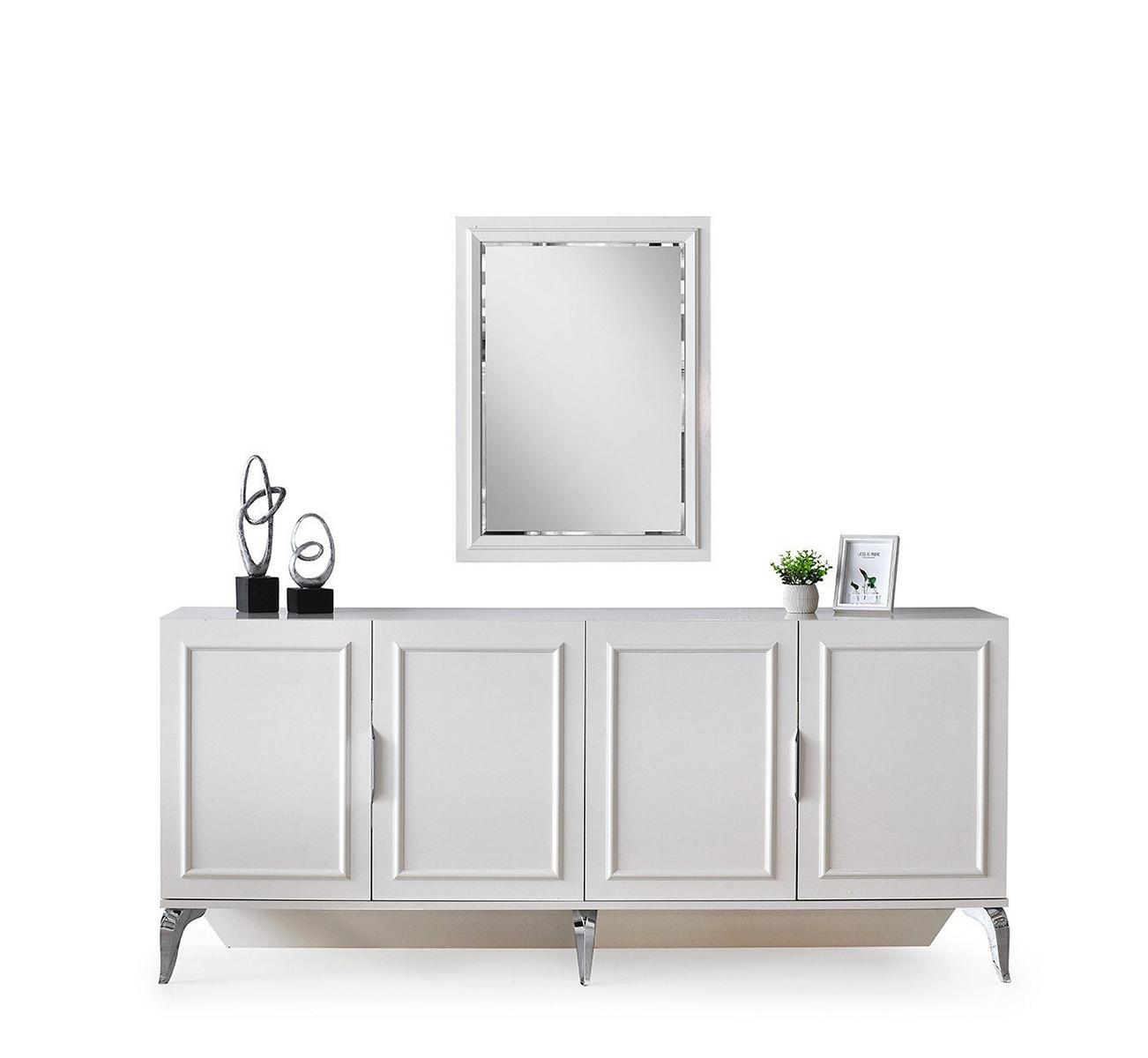 Sideboard Sideboard Cabinet Wooden Cabinet Wood Mirror White