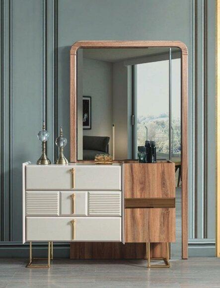 Modern chest of drawers with mirror Designer chests of drawers Bedroom set 2 pcs