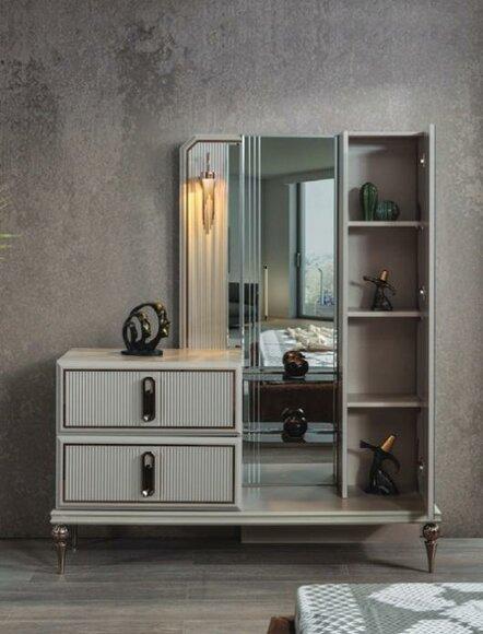 Exclusive wooden chest of drawers Luxury mirror bedroom Noble stylish furniture