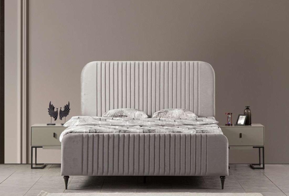 Bed 2x bedside tables 3 pcs. bedroom set design luxury modern