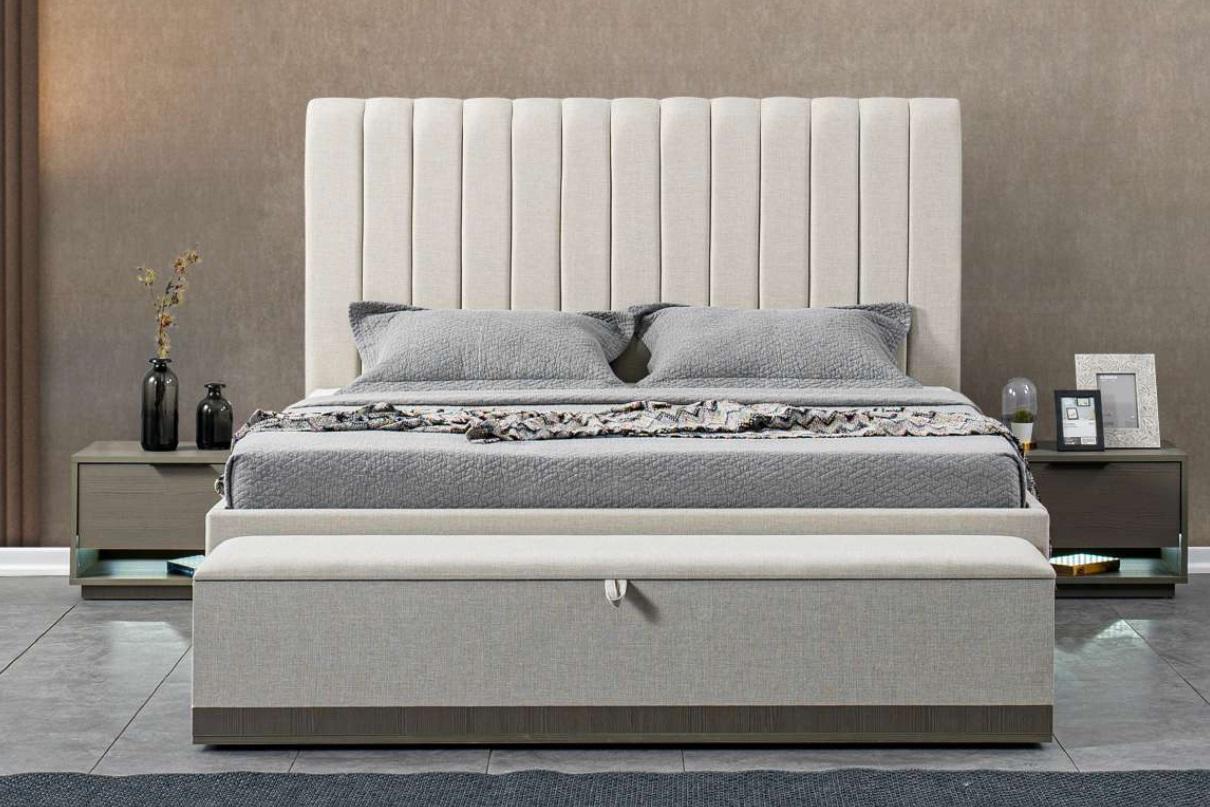 Luxury bedroom furniture bed 2x bedside table set beds hotel furniture 3pcs.