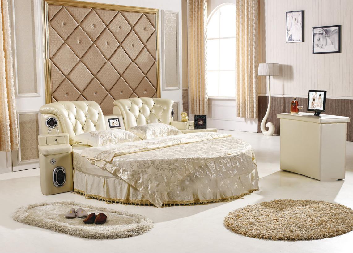 Round Bed Round Design Beds Double Luxury Hotel Frame Sleeping Room