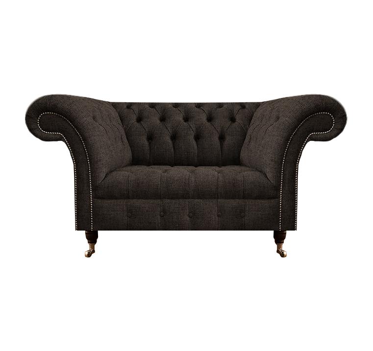 Living room luxury chesterfield sofa couch two seater designer textile new