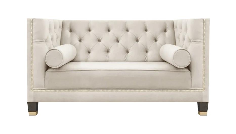 Designer Sofa Two Seater Couch Living Room Upholstery Furniture Luxury Chesterfield