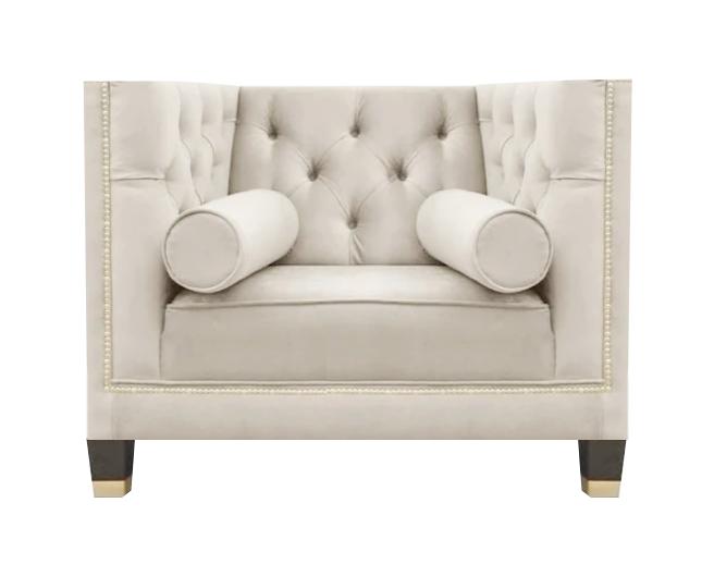 Luxury White Armchairs Designer Furniture Chesterfield Living Room Furnishings New