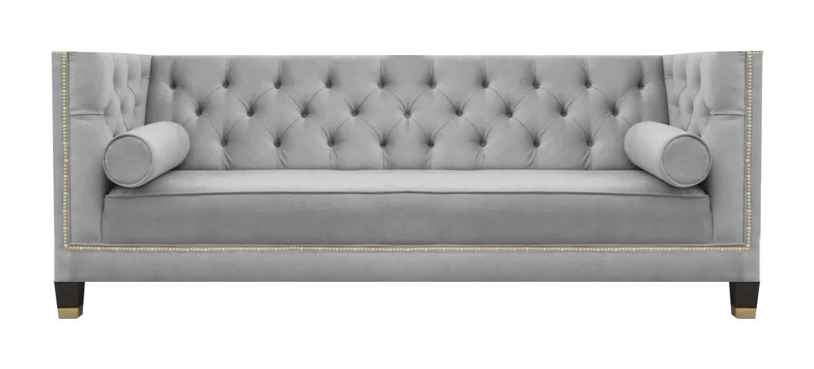 Modern sofa couch three-seater living room upholstered furniture furnishings Chesterfield