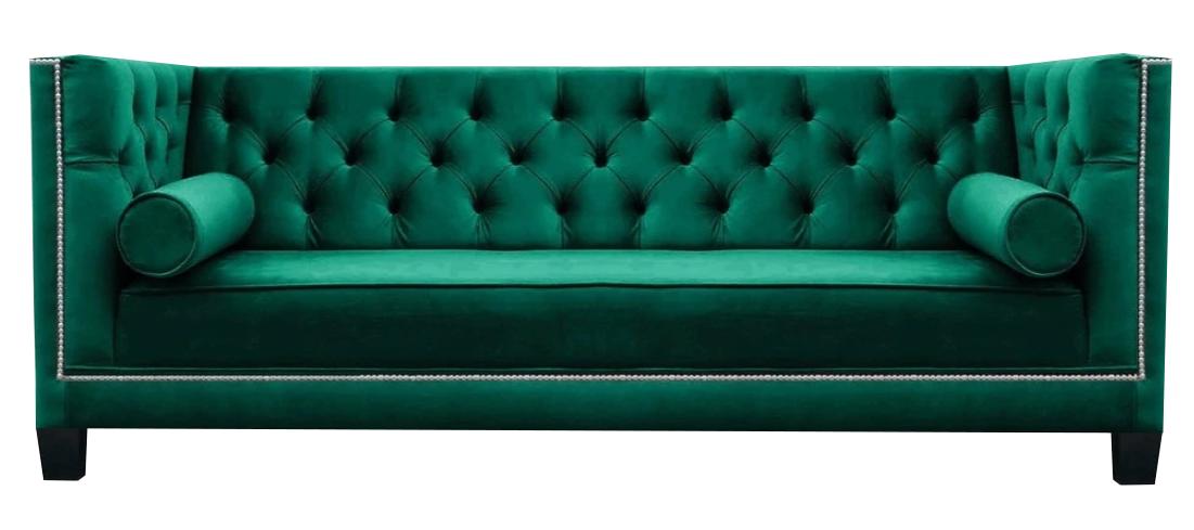 Living Room Green Sofa Couch Three Seater Furniture Luxury Chesterfield New