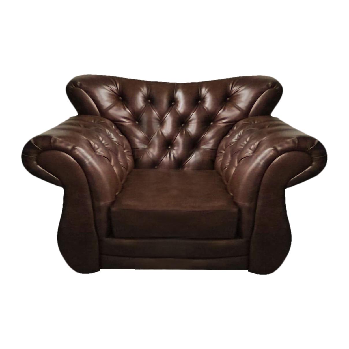 Leather luxury armchair living room upholstered furniture Chesterfield upholstered seat