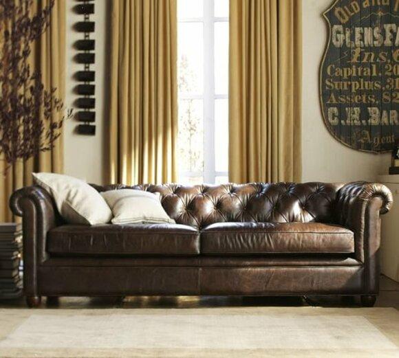 Chesterfield Sofa 3-Seater Classic Style Dark Brown Faux Leather Upholstery Couch With Cushions New