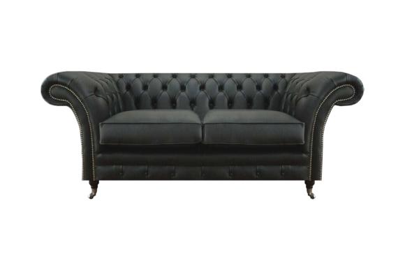 Zweisitzer Sofa Chesterfield Wohnzimmer Modern Textil Einrichtung Polstermöbel