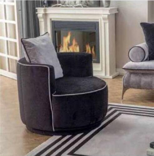 Cocktail Armchair Armchair Wing Chair Fabric Living Room Black Modern