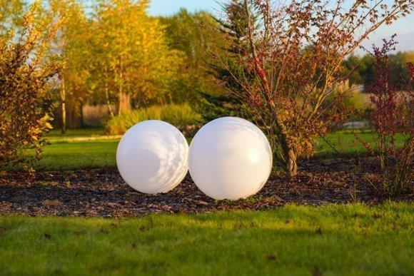 Decorative garden sculpture designed as a Ball Luminous light 40+50cm