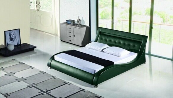 Designer bed leather bed upholstered bed modern beds leather 180x200 cm new immediately