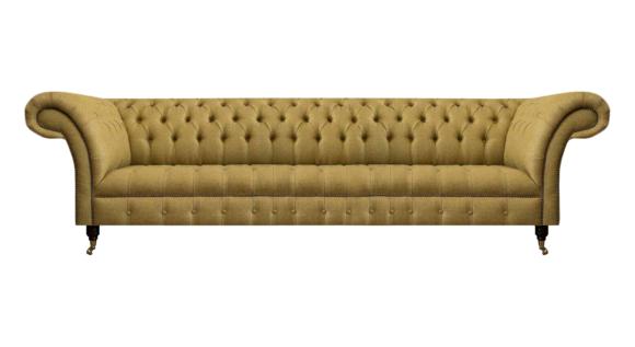 Luxus Sofa Viersitzer Couch Wohnzimmer Chesterfield Textil Polstermöbel