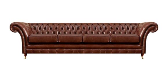 Braun Sofa Viersitzer Chesterfield Couch Wohnzimmer Polstermöbel Neu