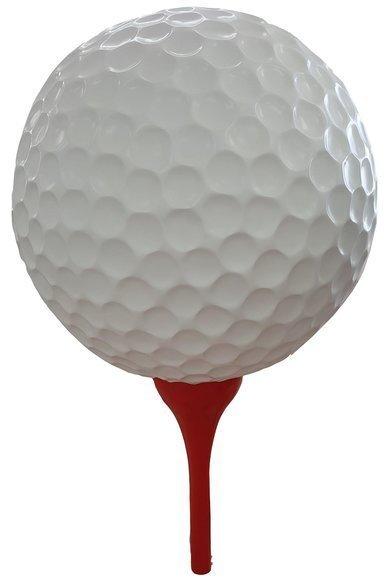 Full white colored decorative gloss original golf standing figure 120cm