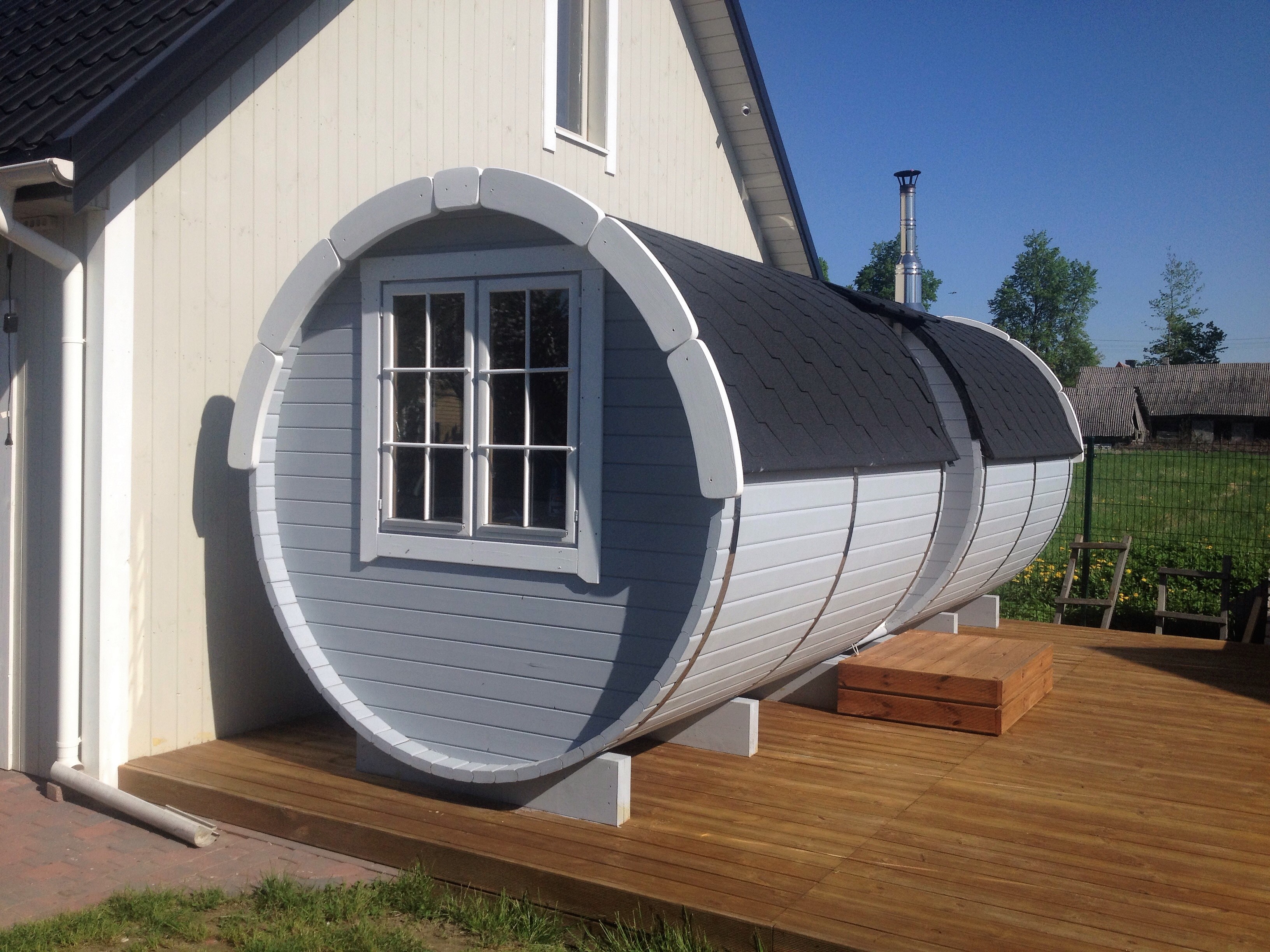 Saunas barrel sauna barrel sauna garden 46mm dry sauna with shingles
