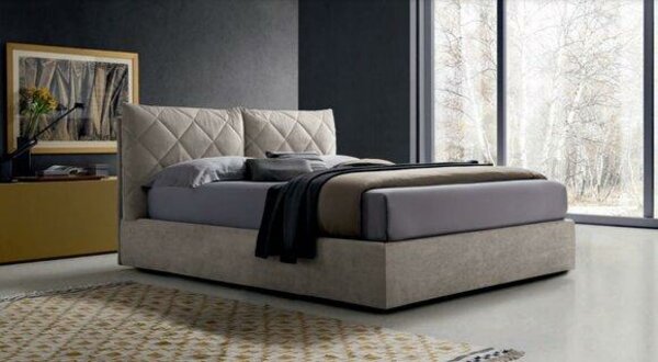 Designer Bed Fabric Hotel Wood Beds Double Sleeping Room Luxury Modern Italy