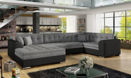 Corner sofa living area sofa couch U shape upholstery couches textile design immediately