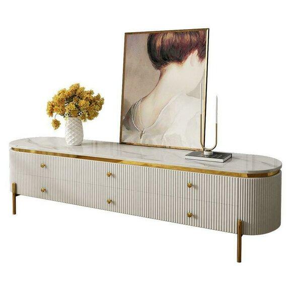 Design Sideboard TV Wall High Gloss Low Board Luxury Dresser Cabinet Premium