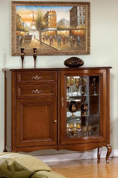 Living room wooden cupboard in classic style prato collection