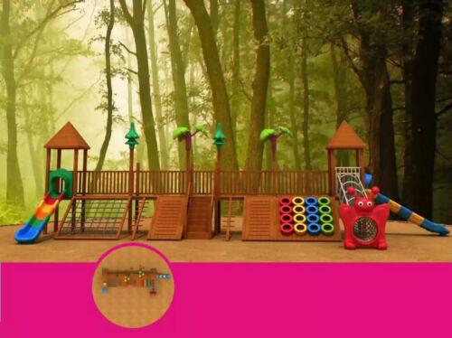 Playground for children with slides Climbing wall Outdoor activities Playgrounds