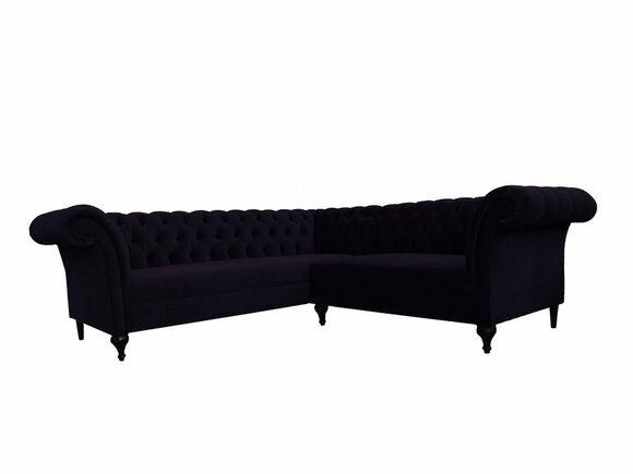 Chesterfield Corner Sofa Designer Sofa Couch Velvet Leather Sofa SLIII Sofa №88