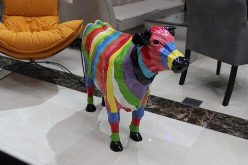 Sculpture Decoration Statue Cow Decoration Statue Sculpture Abstract Design Figure Immediately