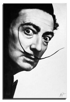 Salvador Dalí Portrait Picture Real Handcraft Frame Oil Painting G06607 Immediately