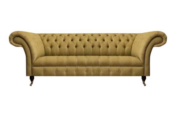 Chesterfield Dreisitzer Sofa Wohnzimmer Couch Einrichtung Luxus Textil