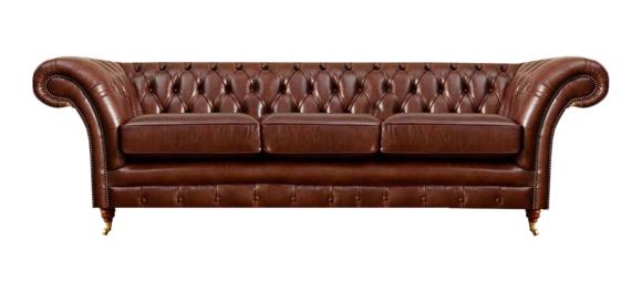 Dreisitzer Sofa Couch Einrichtung Chesterfield Polstersitz Leder Polstermöbel