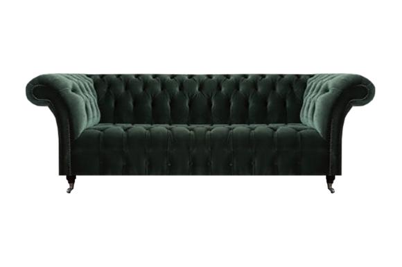 Sofa Dreisitzer Wohnzimmer Couch Polstermöbel Textil Einrichtung Chesterfield